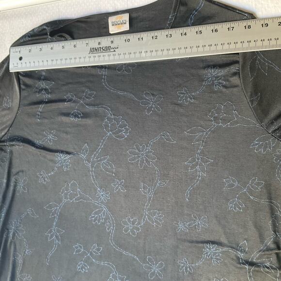 TR Bentley Plus Women’s Short Sleeve Floral Blouse size XXL, Black, 2XL - Picture 2 of 6